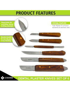 Cuchillo Dental Fahenstock 6 Pcs Acero Inoxidable 2