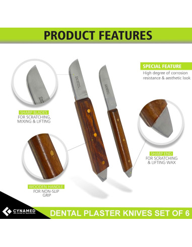 Cuchillo Dental Fahenstock 6 Pcs Acero Inoxidable