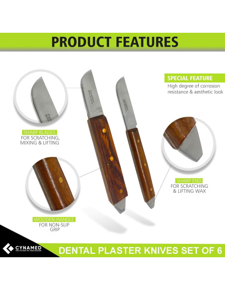 Cuchillo Dental Fahenstock 6 Pcs Acero Inoxidable