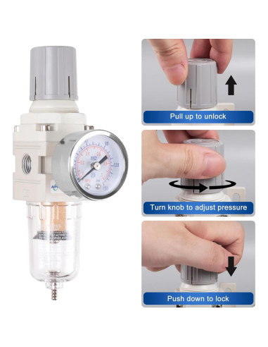 Filtro Regulador de Aire AIPUWIN AW2000-02 1/4" (6,35 mm)