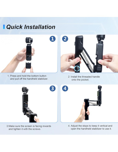 Estabilizador de Mano STARTRC para DJI Pocket 3 con Funda