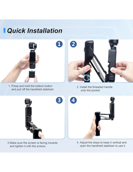 Estabilizador de Mano STARTRC para DJI Pocket 3 con Funda