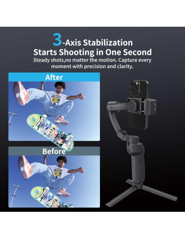 Estabilizador de Cardán URnicehome F11 3 Ejes para Smartphone