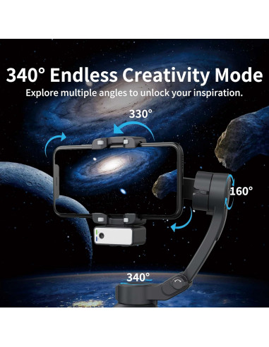 Estabilizador de Cardán URnicehome F11 3 Ejes para Smartphone