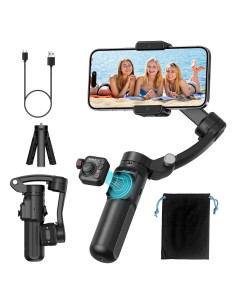 Gimbal Estabilizador para Teléfono coolhenry M02 3 Ejes Plegable