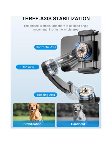 Gimbal Estabilizador para Teléfono coolhenry M02 3 Ejes Plegable