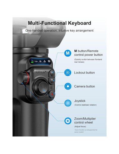 Gimbal Estabilizador para Teléfono coolhenry M02 3 Ejes Plegable