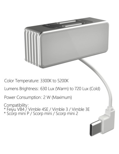 Luz de Relleno Magnética FeiyuTech Vimble 3 Ajustable 3300K-5200K