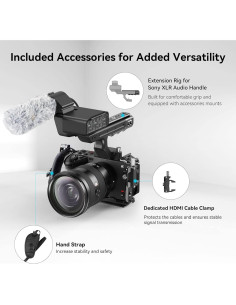 Jaula portátil SmallRig 4184 para Sony FX30 FX3 con mango XLR 2