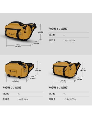 Bandolera Compacta WANDRD ROGUE 3L Amarillo Dallol