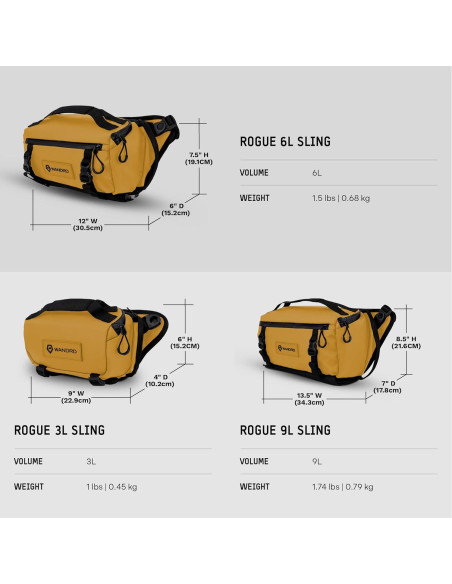 Bandolera Compacta WANDRD ROGUE 3L Amarillo Dallol
