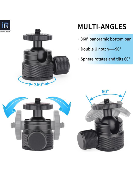 Cabezal de Bola INNOREL C19 para Trípode 360 Rotación 3kg