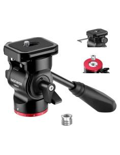Cabezal de trípode fluido NEEWER GM24, carga 3kg, metal