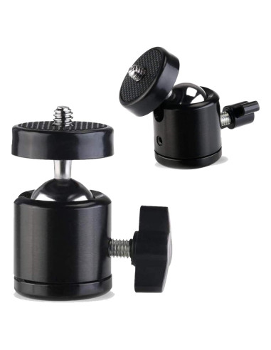 Cabezal de Bola Mini Giratorio 360 Aoqiyue para Trípode - Paquete de 2