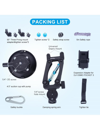 Soporte de Ventosa DFCINE SNIPER-POCKET para Cámaras