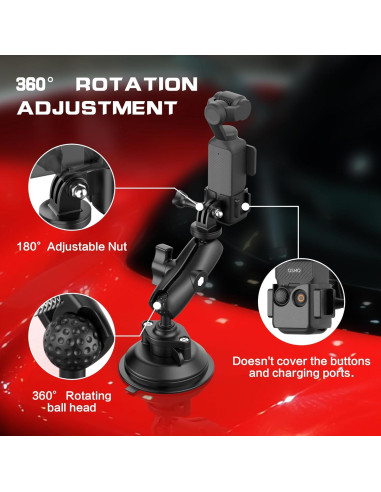 Soporte de Ventosa para Cámara RGBTEK DJI Osmo Pocket 3