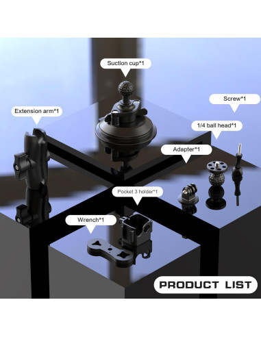 Soporte de Ventosa para Cámara RGBTEK DJI Osmo Pocket 3