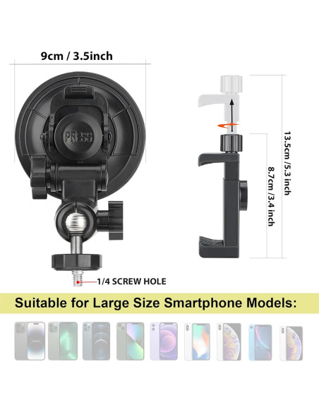 Soporte de Ventosa Fantaseal Hércules 90mm para Coche Soporte de Ventosa Fantaseal Hércules 90mm para Coche