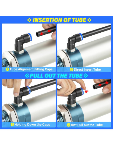 Tubo Neumático TAILONZ 1/4" OD Negro 60 metros