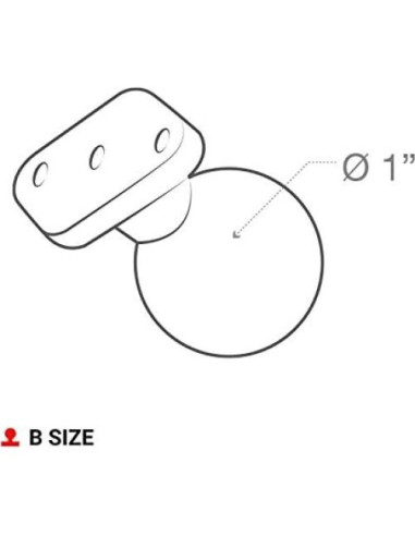 Base de bola RAM Mounts GPS RAM-B-238U 6.17x3.33cm Aluminio