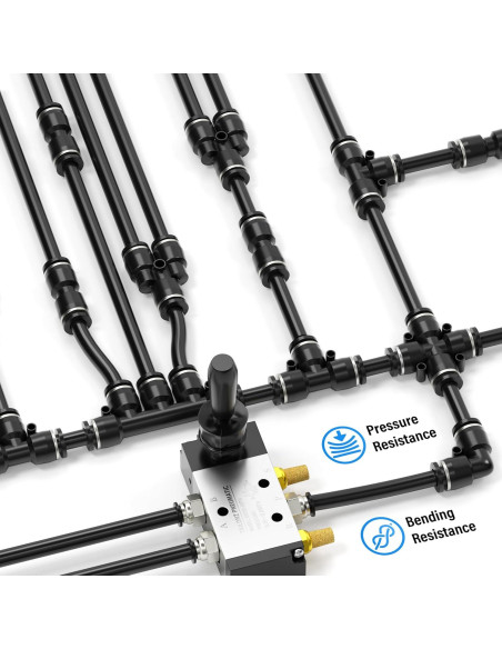 Tubo Neumático TAILONZ 1/4" OD Negro 60 metros