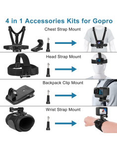 Kit de Accesorios de Montaje en el Pecho ChromLives 4 en 1 2