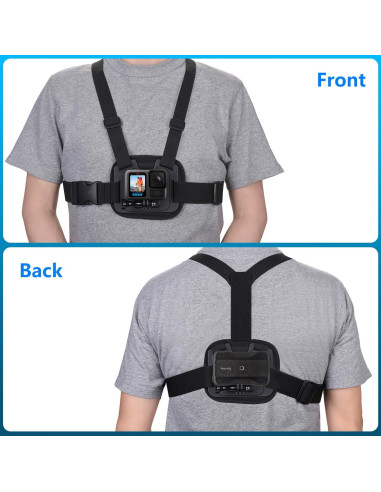 Soporte Dual para Pecho Suptig Ajustable para Teléfono y GoPro
