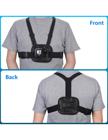 Soporte Dual para Pecho Suptig Ajustable para Teléfono y GoPro