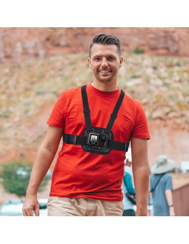 Soporte Dual para Pecho Suptig Ajustable para Teléfono y GoPro