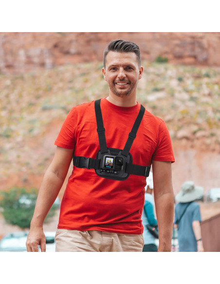 Soporte Dual para Pecho Suptig Ajustable para Teléfono y GoPro