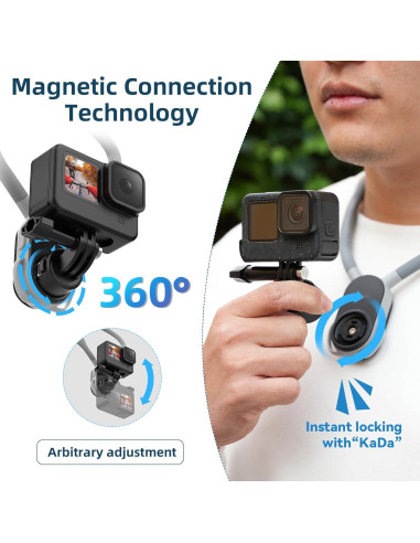 Soporte de Cuello AFAITH Max para GoPro y Teléfonos Móviles