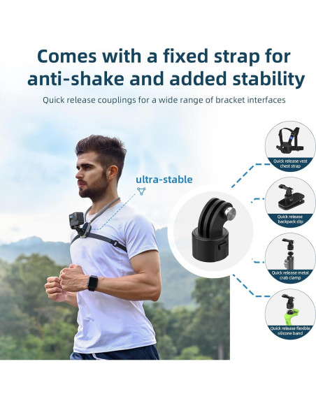 Soporte de Cuello AFAITH Max para GoPro y Teléfonos Móviles