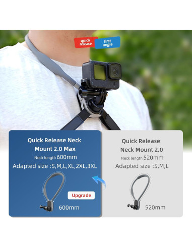 Soporte de Cuello AFAITH Max para GoPro y Teléfonos Móviles
