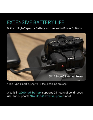 Ventosa Electrónica Tilta 4.5" con Soporte Universal y Carga Rápida