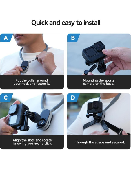 Soporte de Cuello AFAITH Max para GoPro y Teléfonos Móviles