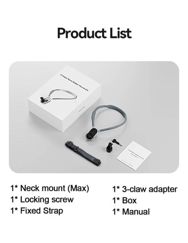 Soporte de Cuello AFAITH Max para GoPro y Teléfonos Móviles