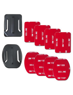 Soporte Curvo y Plano para Casco GoPro MEETOOT con Adhesivos 3M