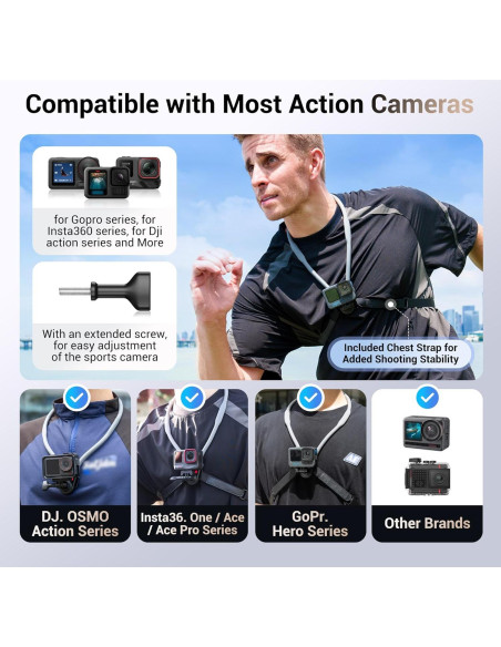 Soporte de Cuello JJC para Cámara de Acción - Manos Libres