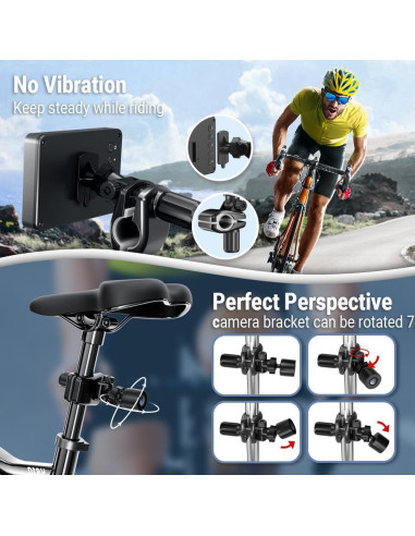 Espejo de Manillar FEISIKE con Cámara HD 4.3" y Visión Nocturna