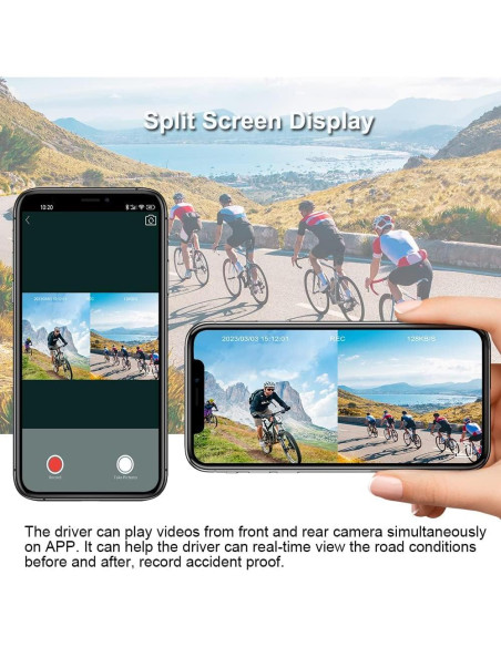 Cámara de casco dual HD 1080P VSYSTO con WiFi y G-Sensor Cámara de casco dual HD 1080P VSYSTO con WiFi y G-Sensor