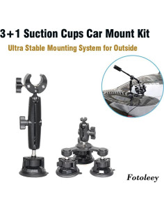 Soporte de Ventosa Triple FT para Coche Insta360 y GoPro 2