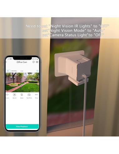 Soporte de Ventana Angulado Teccle para Wyze Cam V3/V4 20