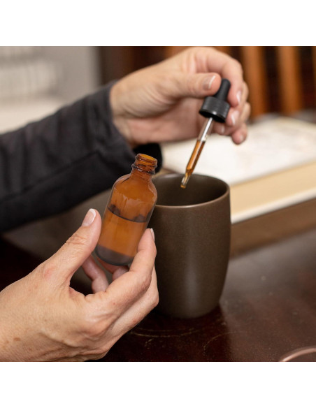 48 Botellas de Vidrio Ámbar 60 ml con Gotero y Accesorios