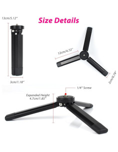 Trípode Mini de Aluminio Akeipho para Cámaras y Gimbals 2