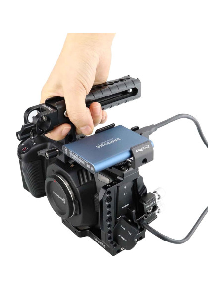 Jaula Completa MAGICRIG para BMPCC 4K y 6K con Mango y Soporte SSD Jaula Completa MAGICRIG para BMPCC 4K y 6K con Mango y Soporte SSD