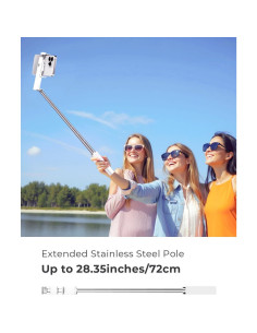 Palo de Selfie Extensible SupeDesk I6 Blanco 70 cm Inalámbrico 2