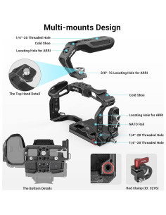 Kit de Jaula de Cámara SmallRig 3891 para Canon R5 C con Mango 2