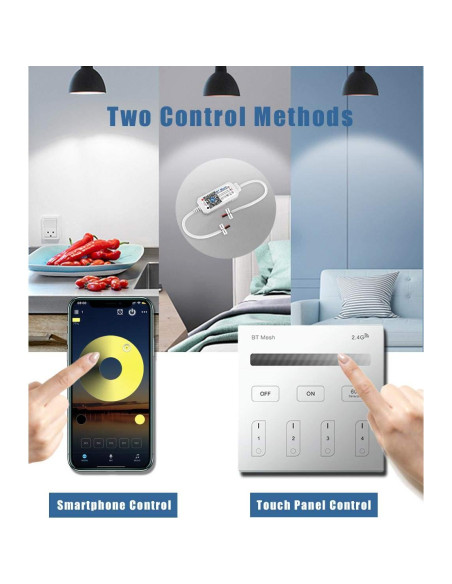 Kit Regulador de Luz Inteligente 12V LED KITASST - Control Táctil