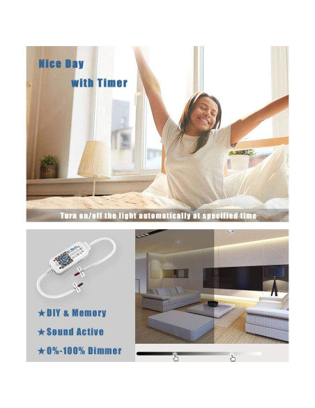 Kit Regulador de Luz Inteligente 12V LED KITASST - Control Táctil