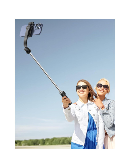 Trípode de Selfie KzomKzoo con Luz Regulable y Soporte Desmontable